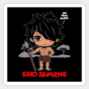 Emo Sapiens Funny Cool Homo Sapiens Punk Prehistoric Evolution Gift Magnet